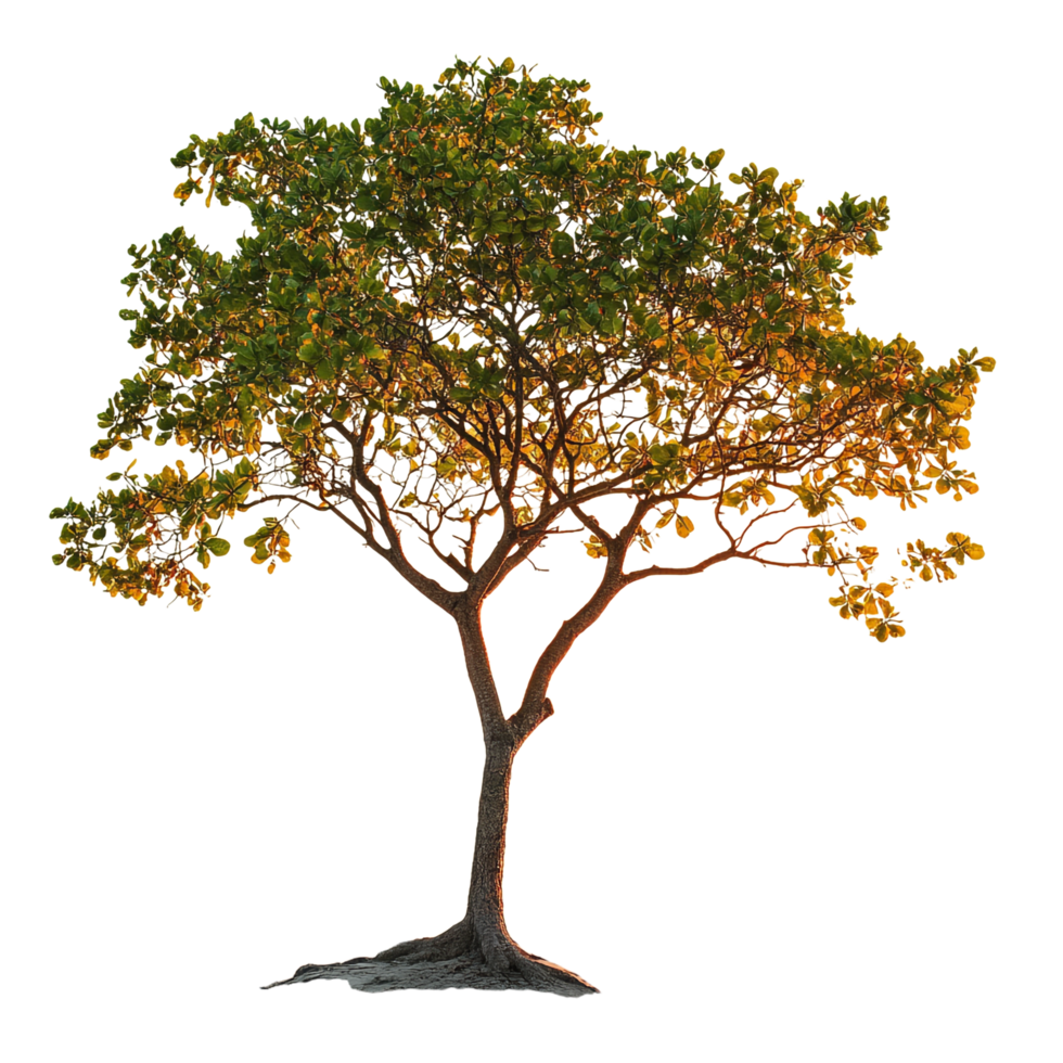 tree on the beach with an orange sky and beautiful scenery png