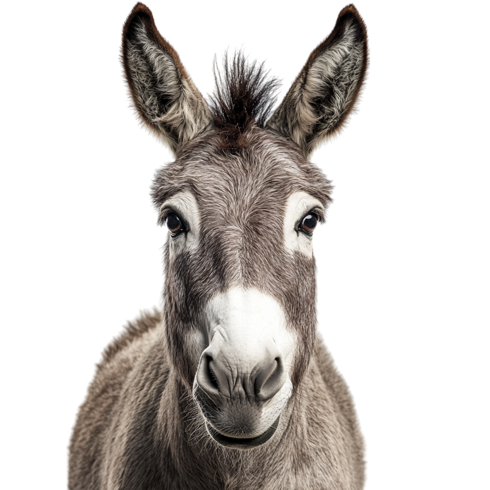 Donkey Portrait on transparent background png