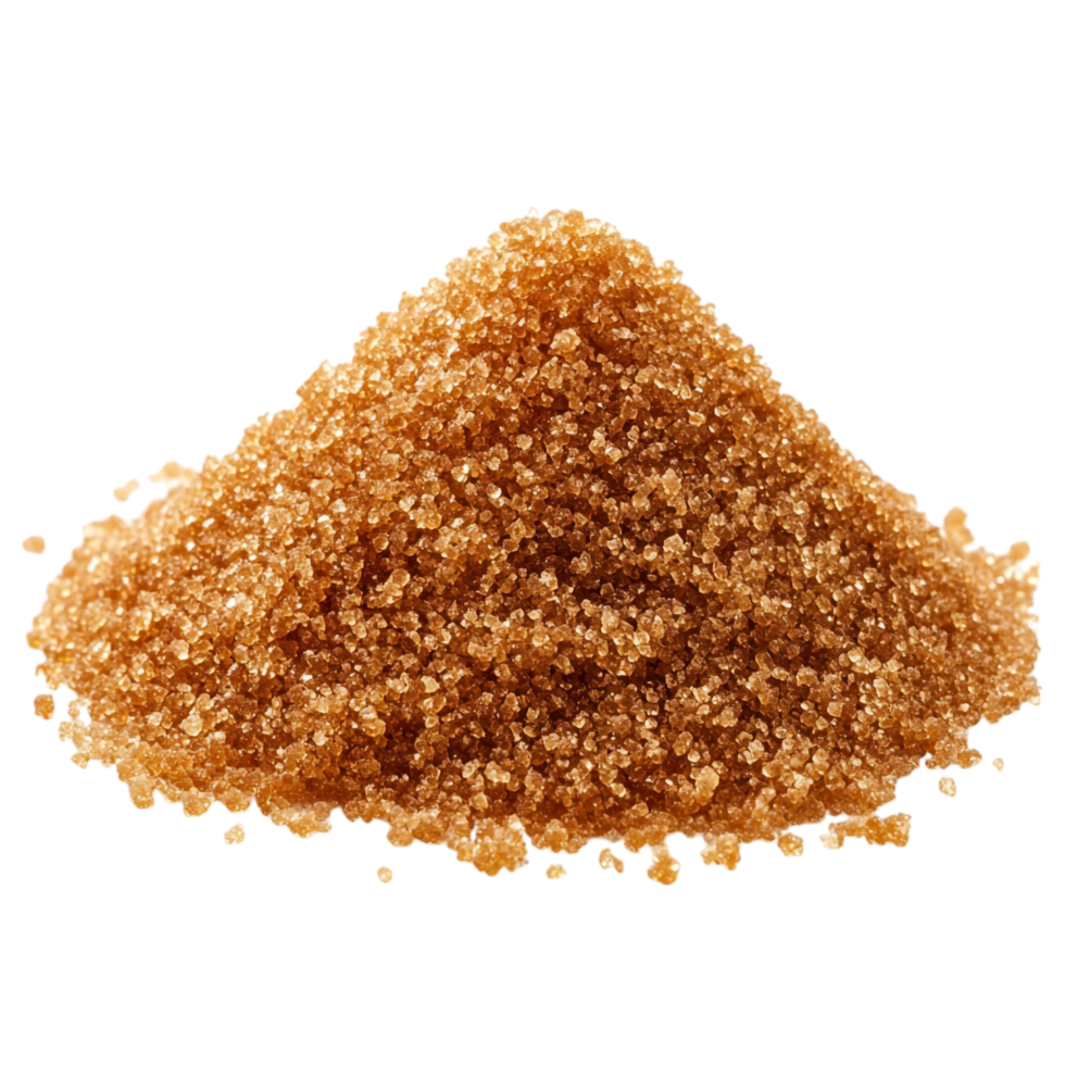 An image of a pile of brown sugar against a transparent background png