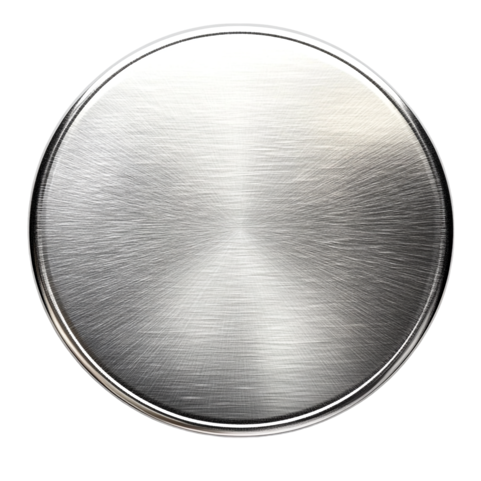 Set of Silver Round Stickers on transparent background png