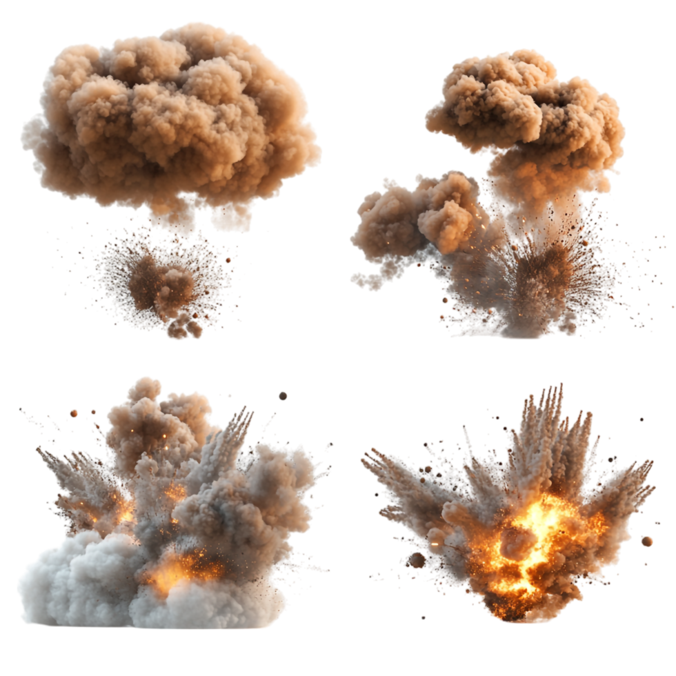 Explosion Set on transparent background png