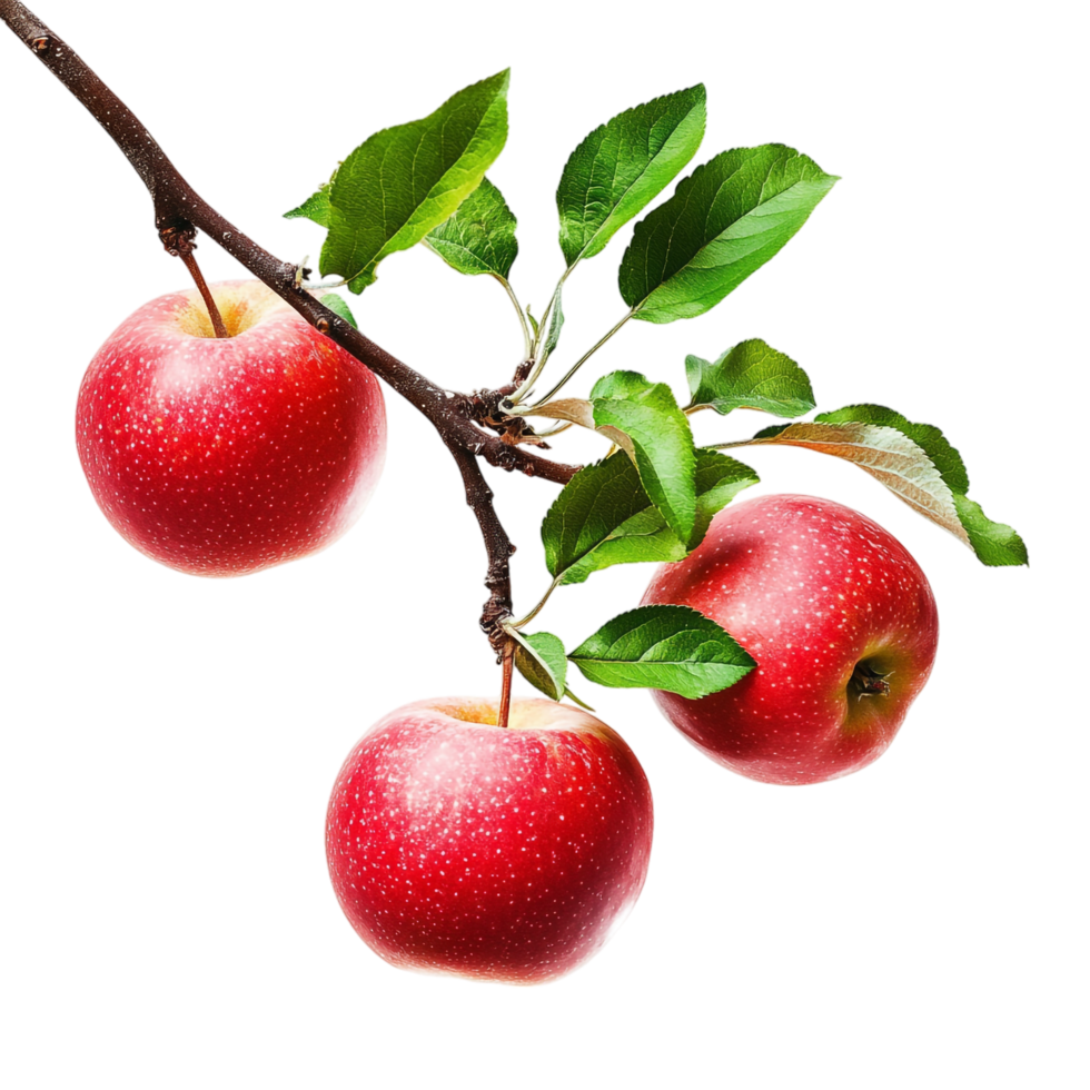 Apples on Branch on transparent background png