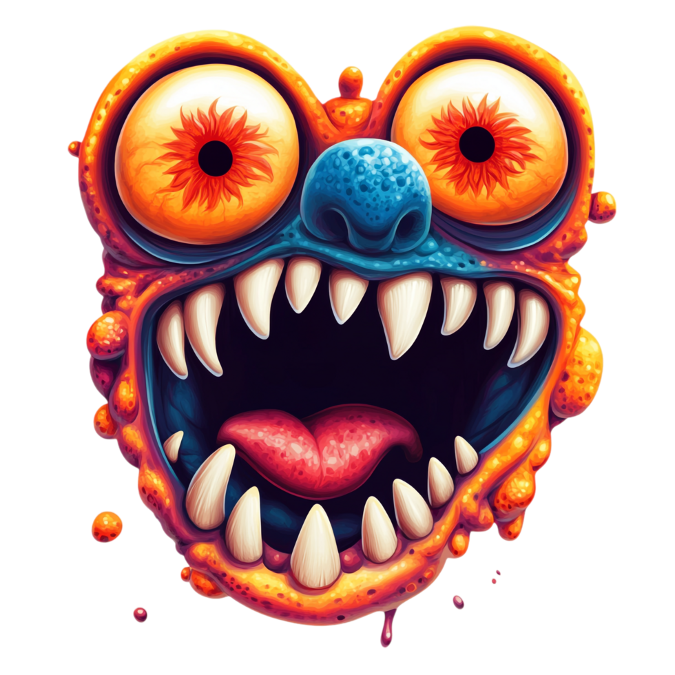 A monster cartoon character design for a tee png