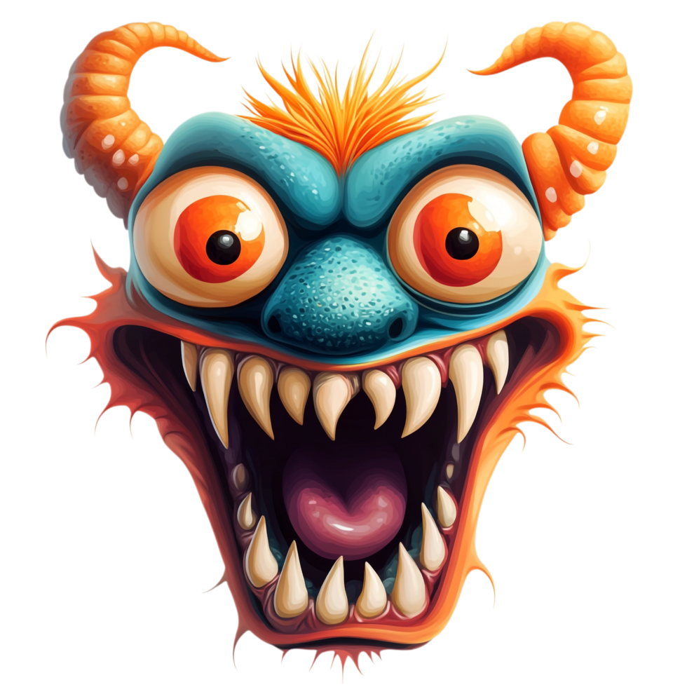 A monster cartoon character design for a tee png