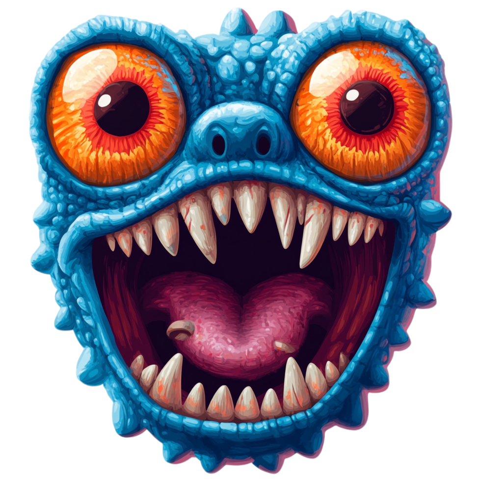 A monster cartoon character design for a tee png
