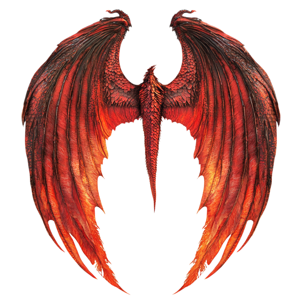 red dragon wings on a transparent background png