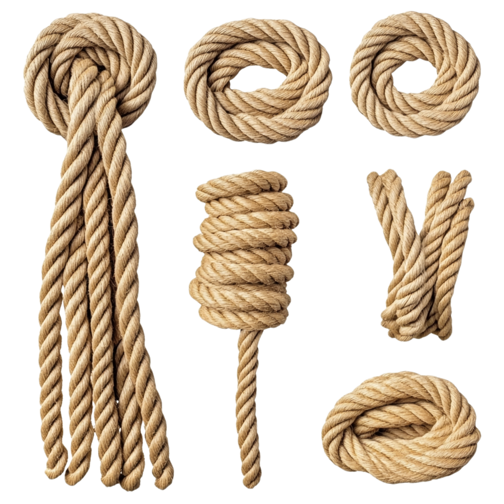 set of ropes on a transparent background png