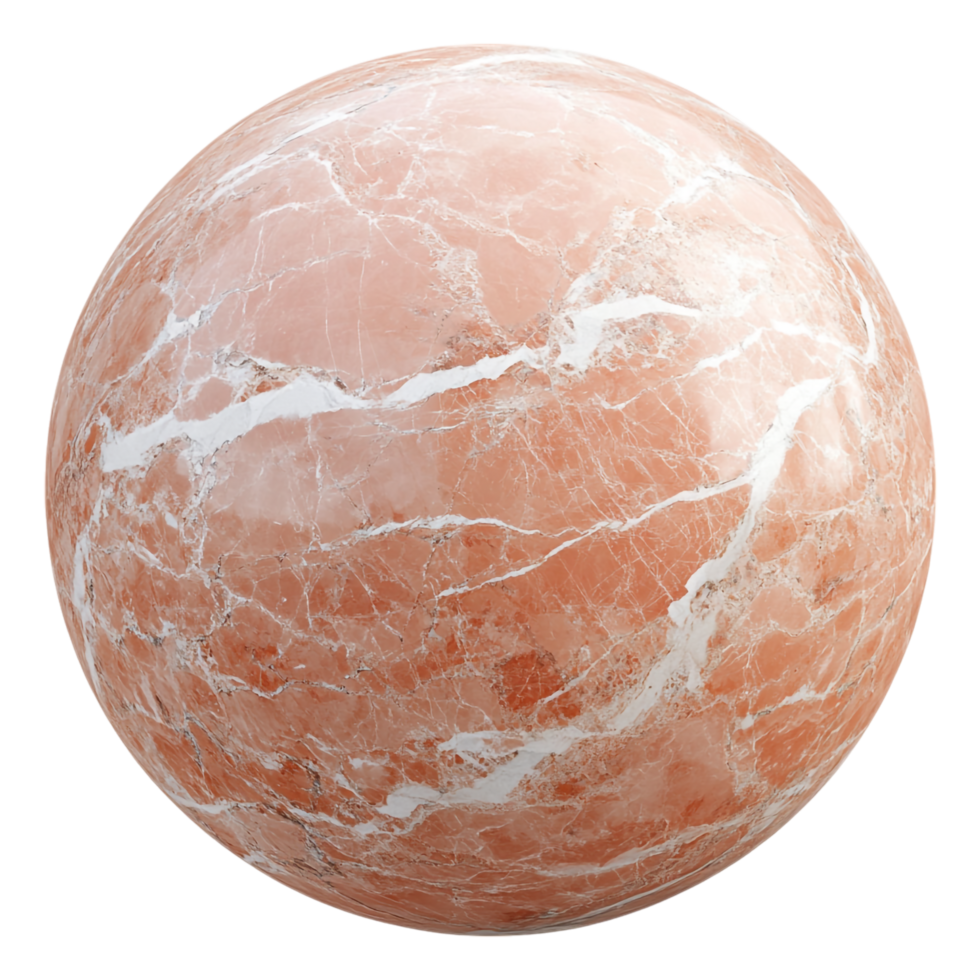 Close up of a peach marble sculpture png