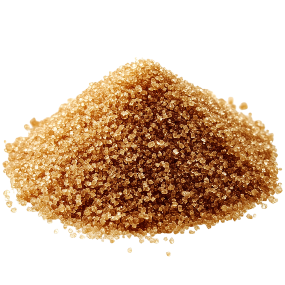 An image of a pile of brown sugar against a transparent background png