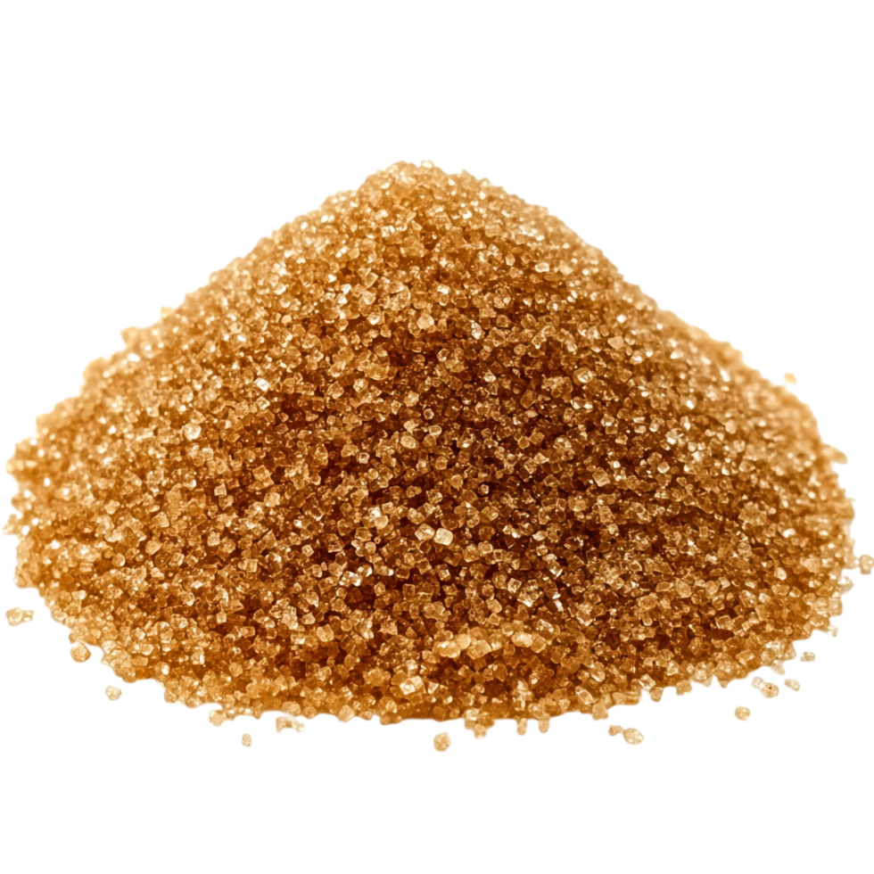 An image of a pile of brown sugar against a transparent background png