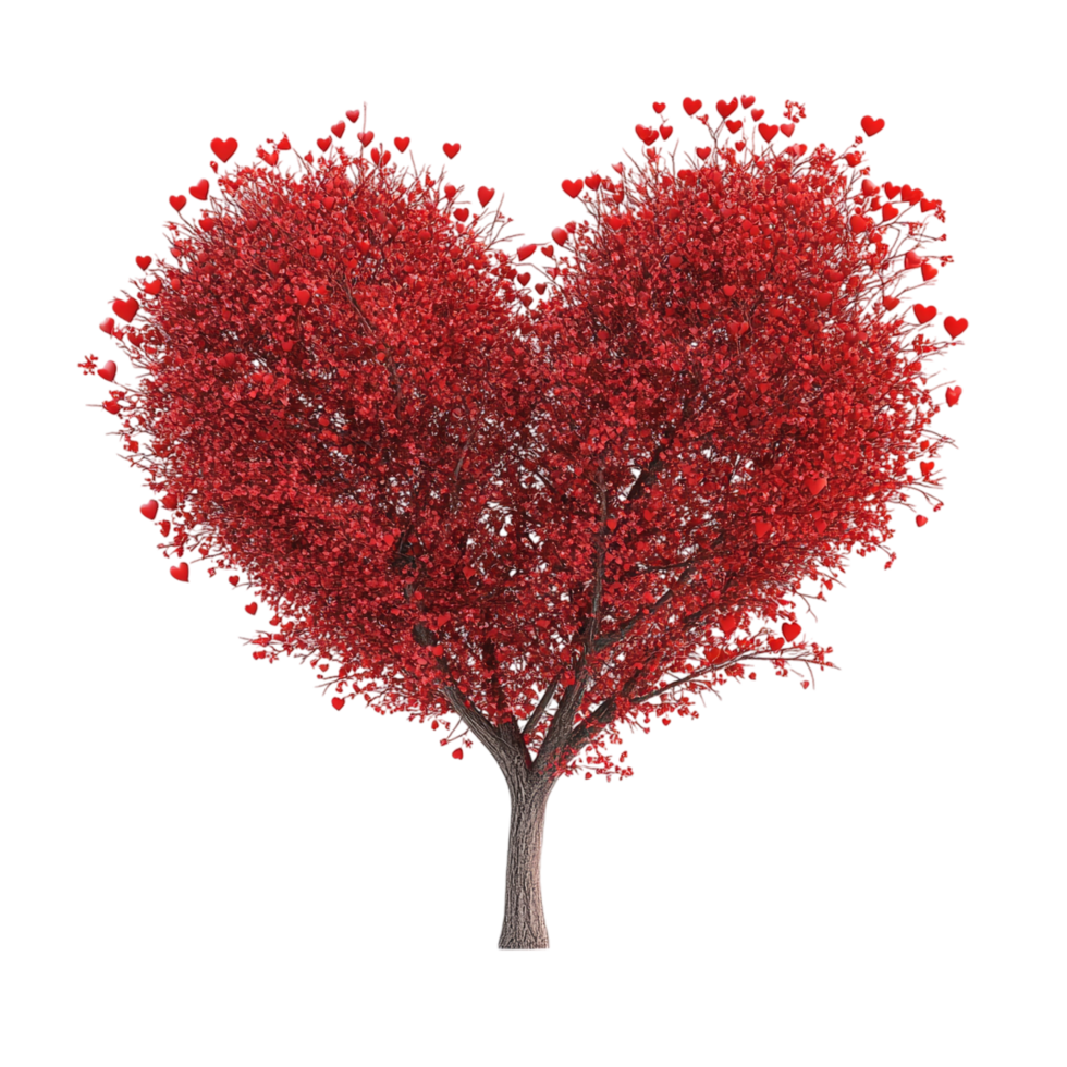 Beautiful Heart shaped Tree Valentine png