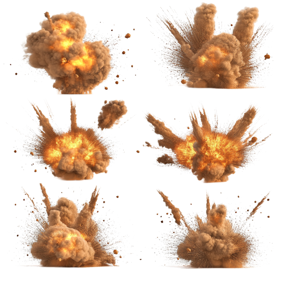 Explosion Set on transparent background png