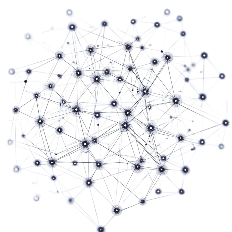 Business network connecting dots tech design png