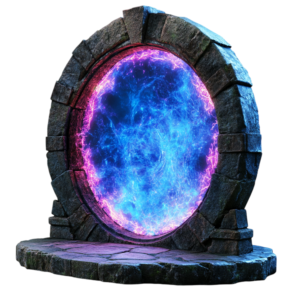 Energy Magic Portal Set on transparent background png