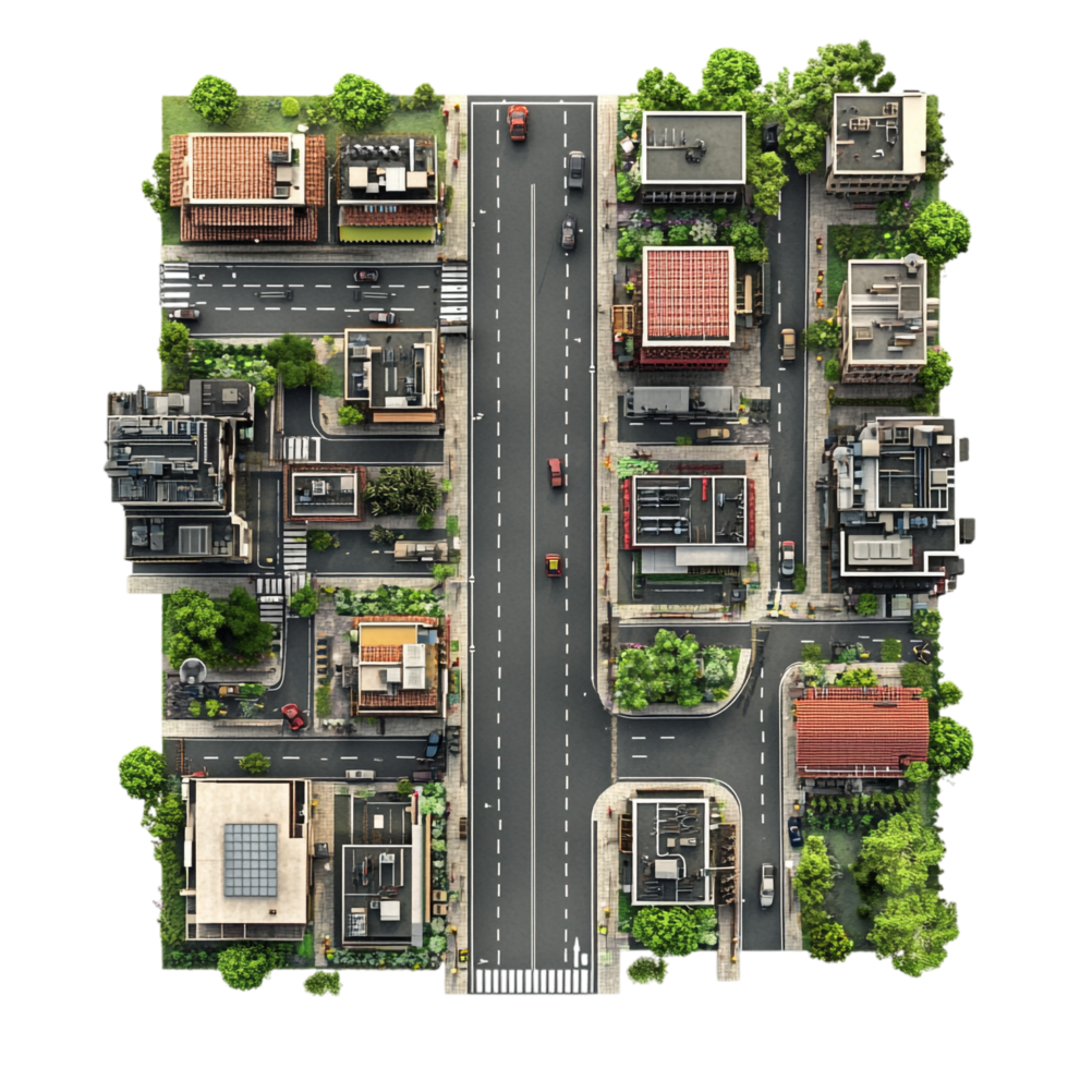 Electric Circuit on the Street on transparent background png