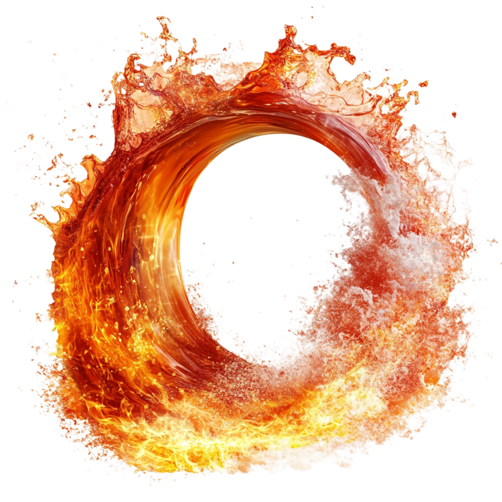 Fire Wave on transparent background png