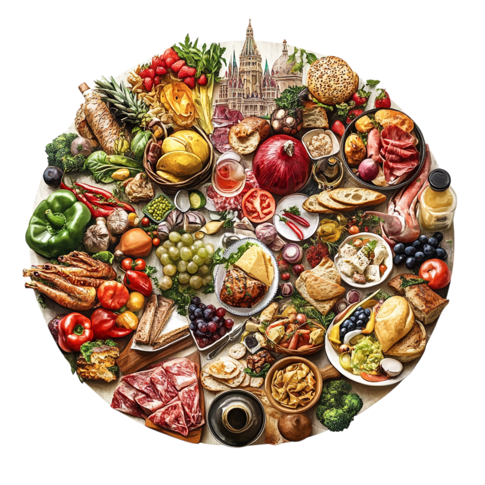 Artistic Representation of a Culinary World png
