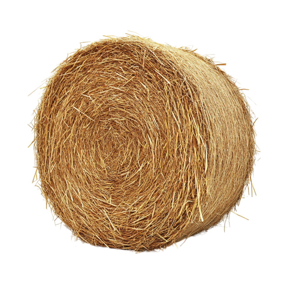 Round Hay Bale on transparent background png