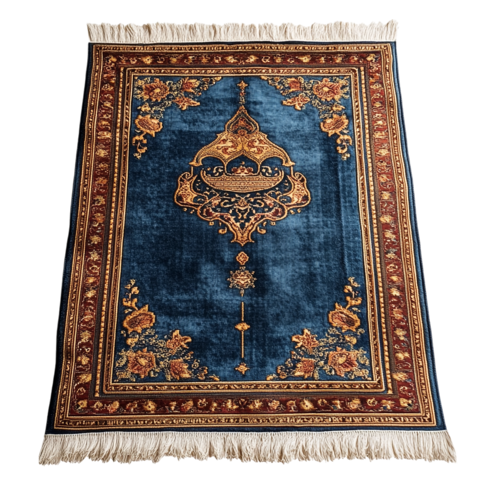 Ramadan prayer rug on a transparent background png