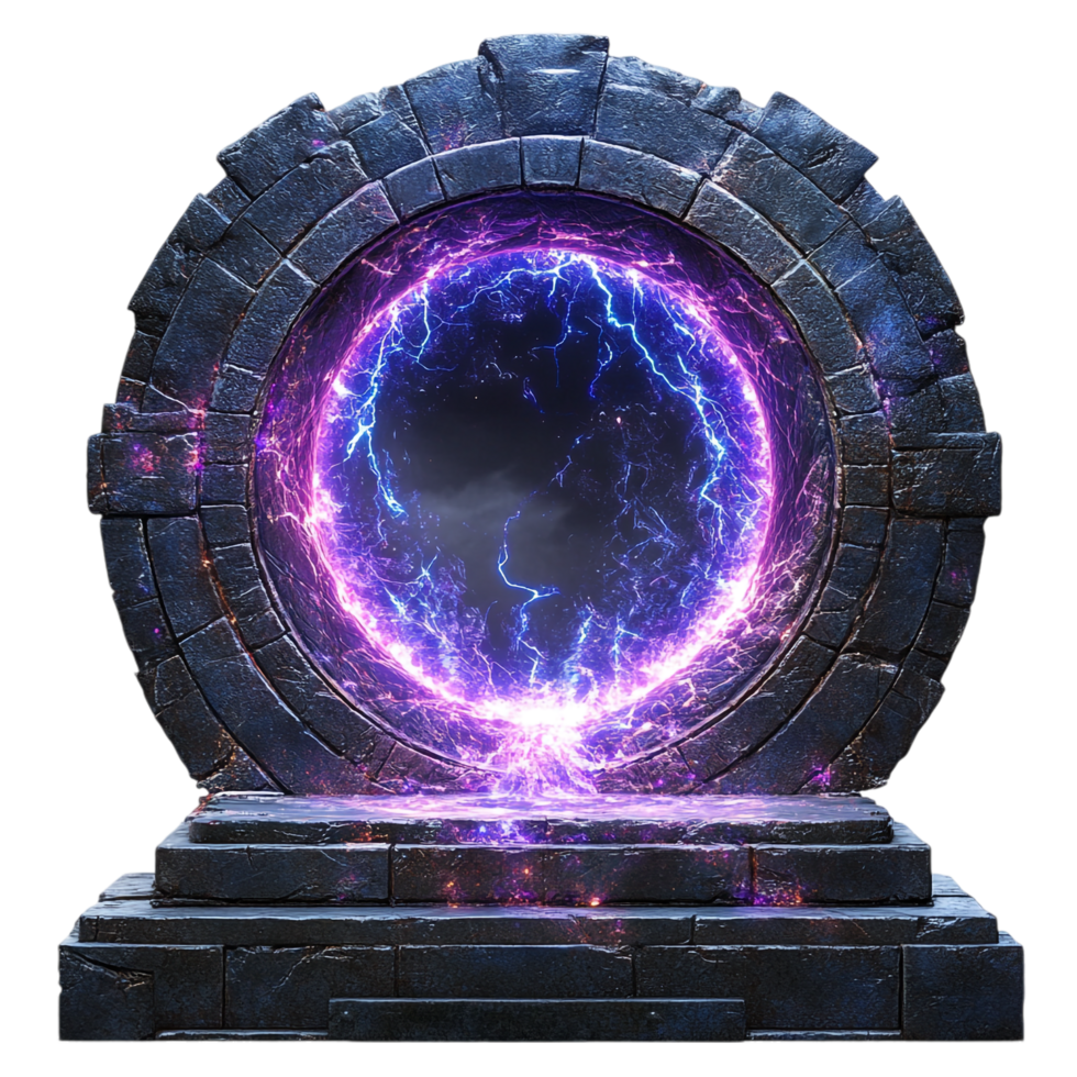 Energy Magic Portal Set on transparent background png
