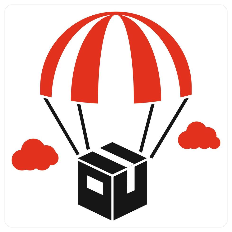 Air Delivery icon in red color vector