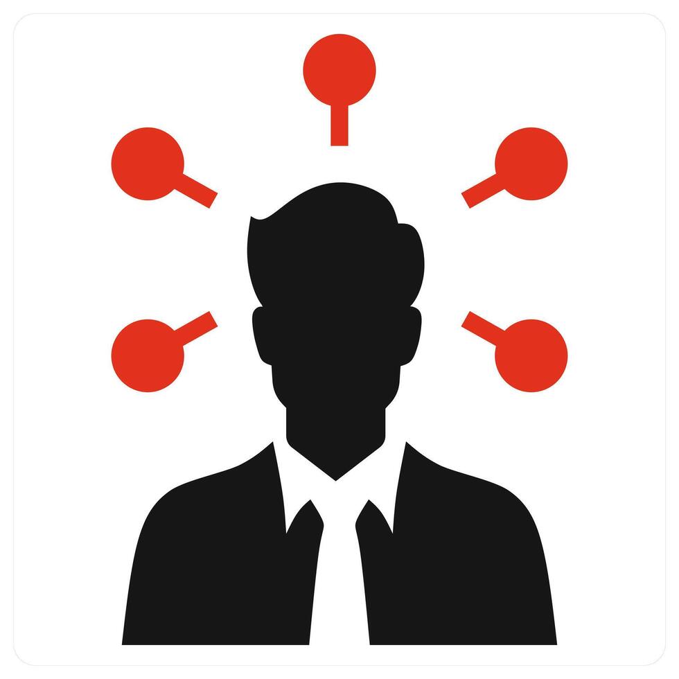 Abilities icon concept in red color vector