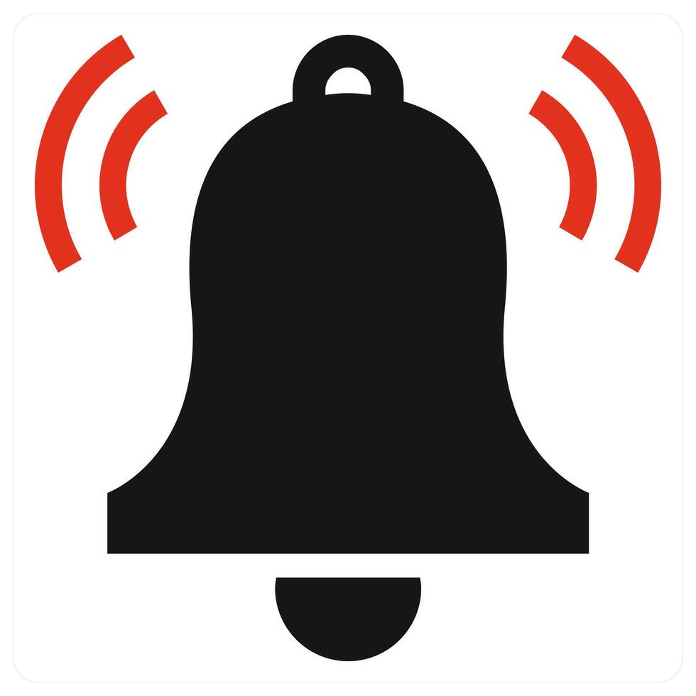Alarm icon in red color vector