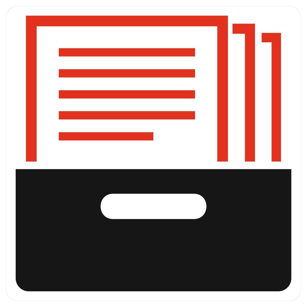 Archives icon concept in red color vector