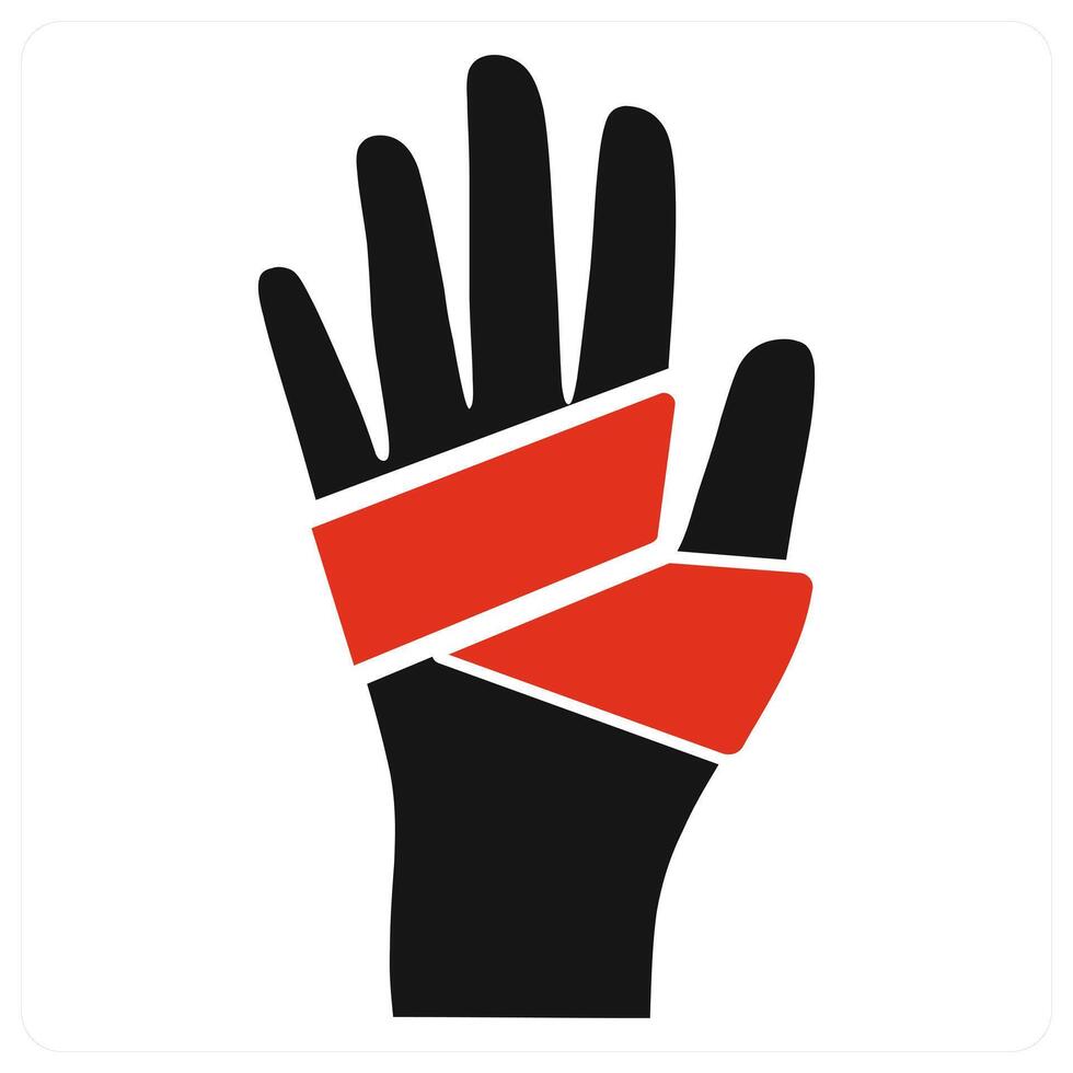 Bandage icon in red color vector