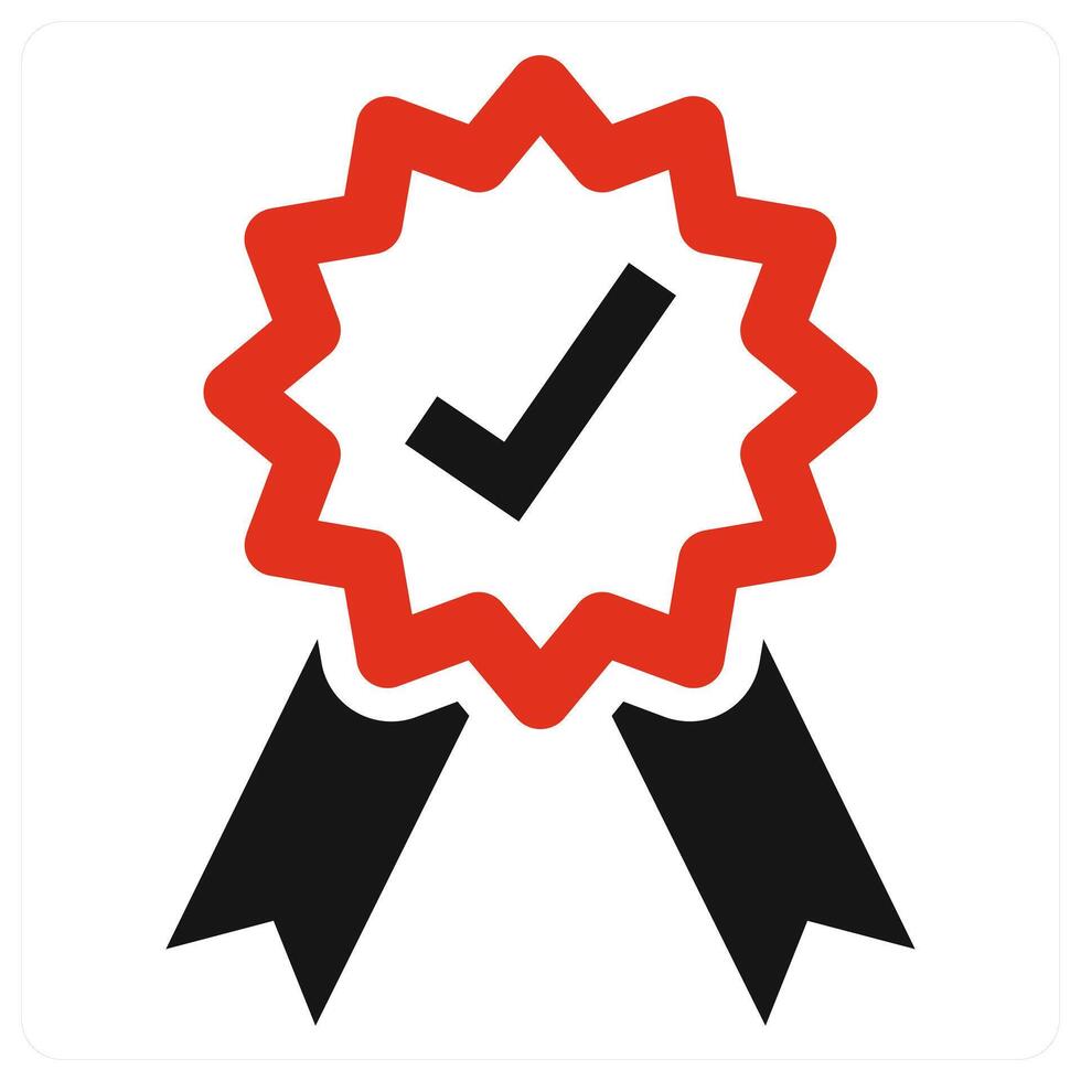 Award icon concept in red color vector