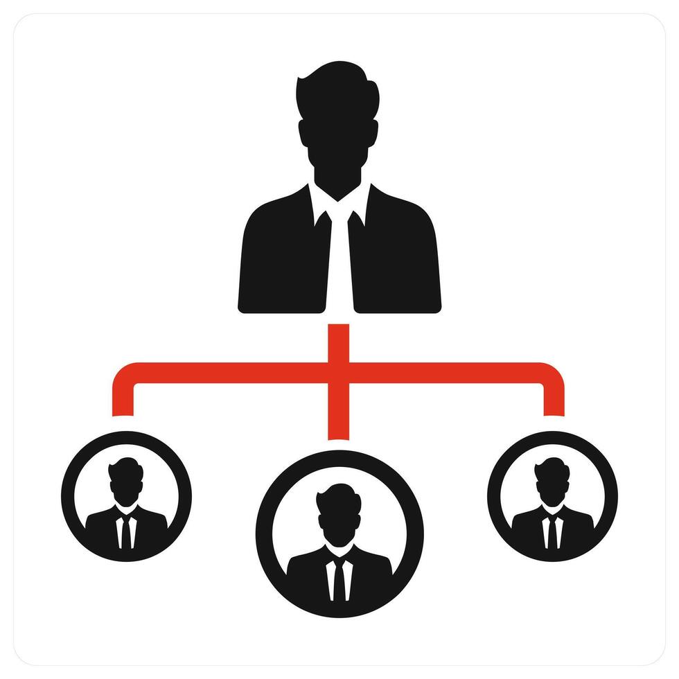 Business Hierarchy concept in red color vector