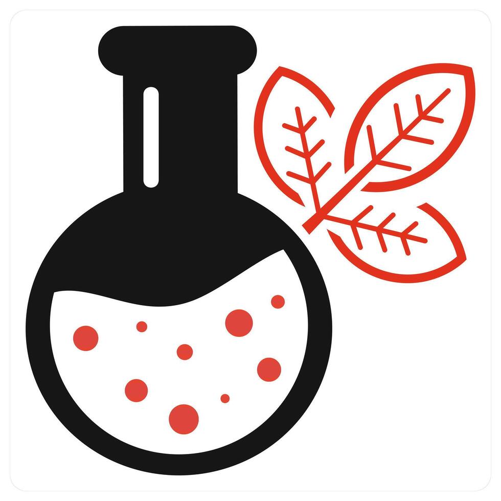 Biochemistry icon concept in red color vector