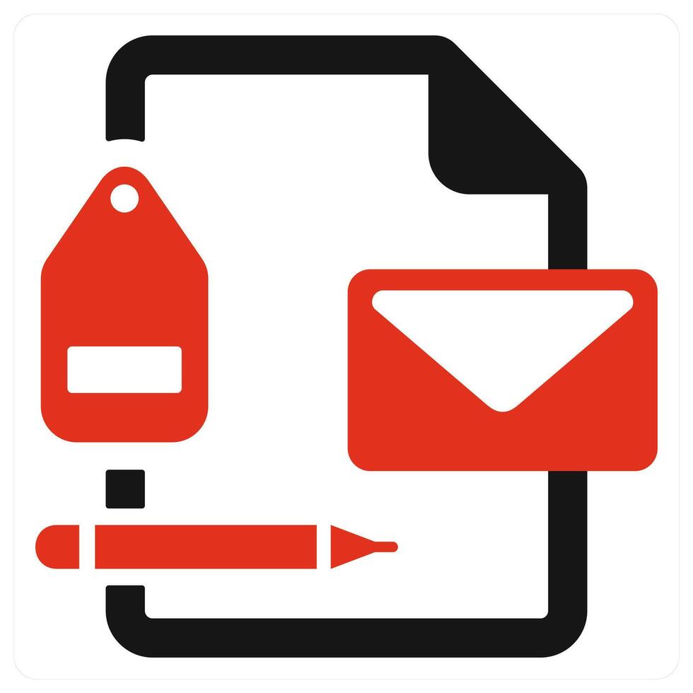 Brand Identity icon concept in red color vector