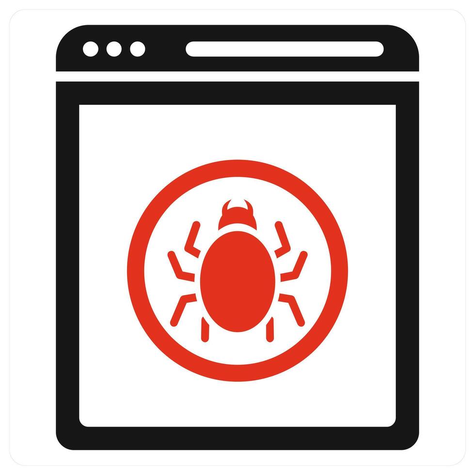 Bug in red color vector