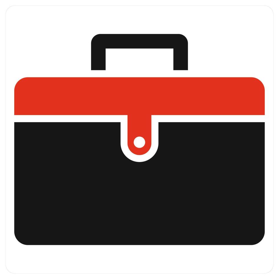 Business Bag icon concept in red color vector