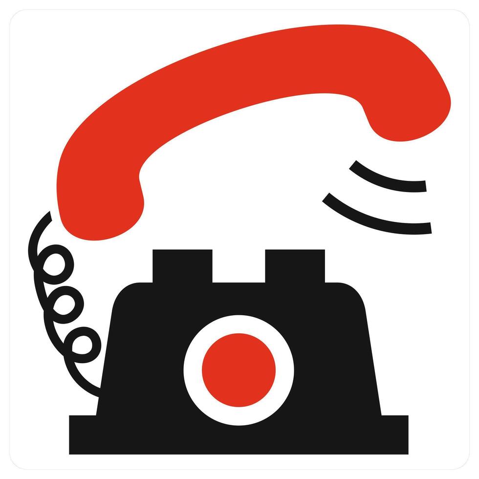 Call icon concept in red color vector