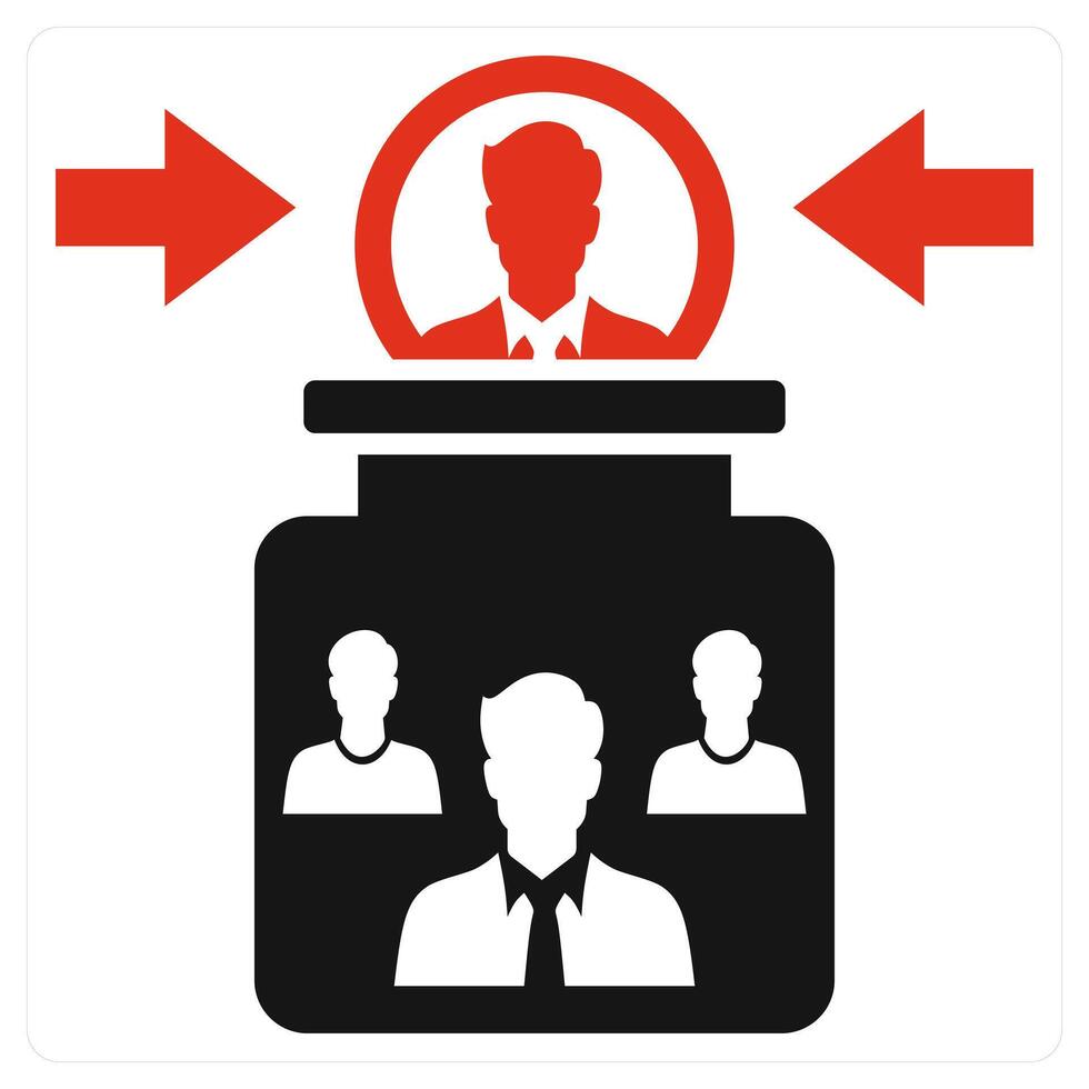 Crowd Funding icon in red color vector