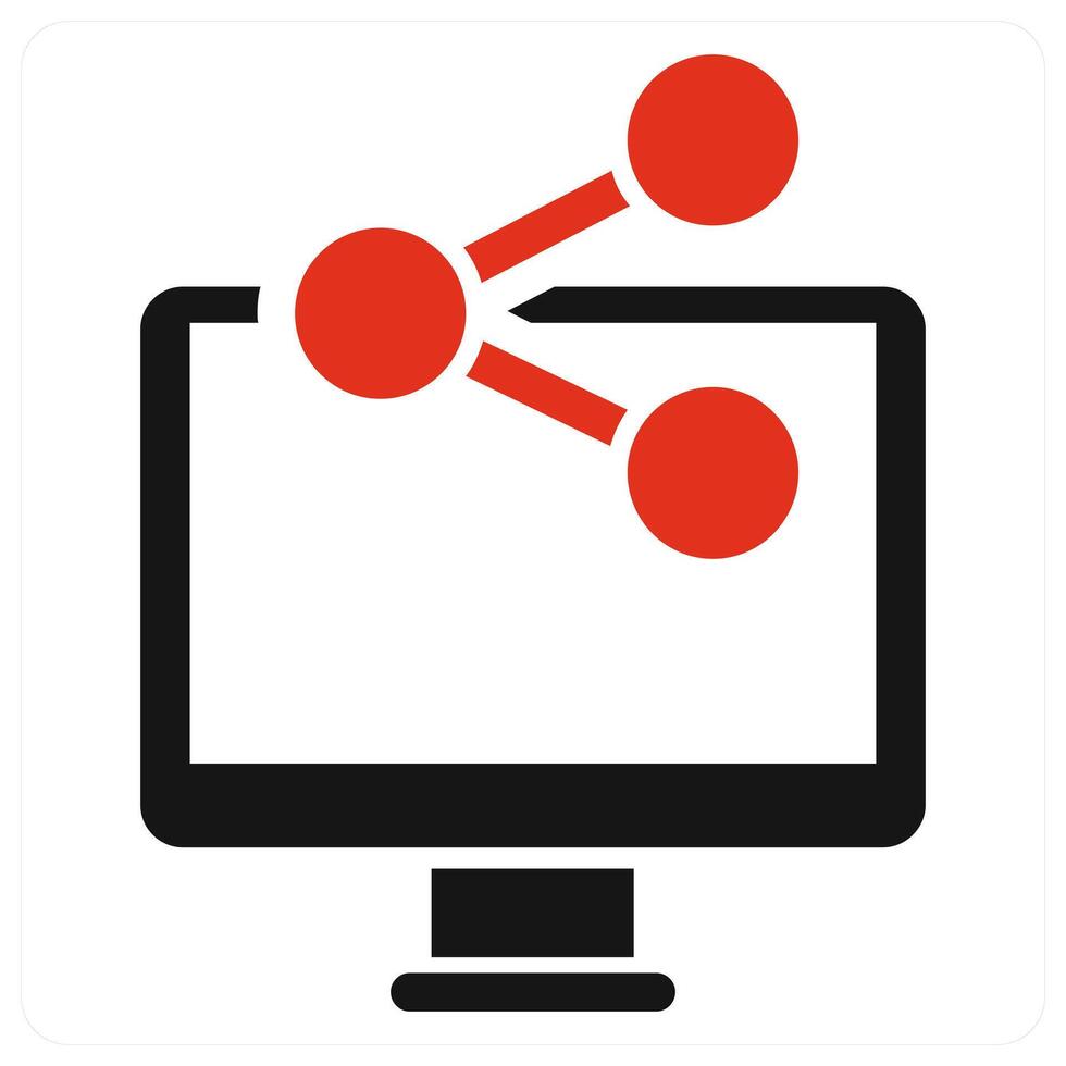 Device Connectivity icon in red color vector
