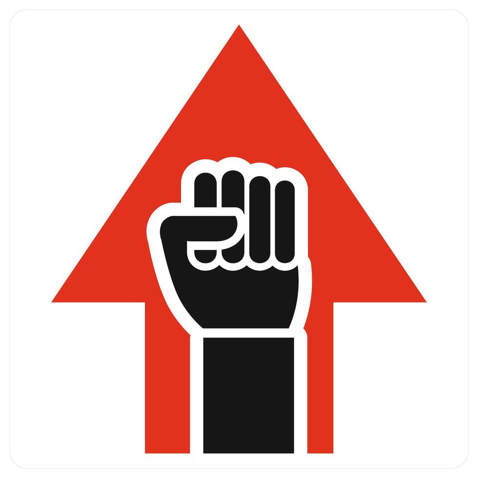 Empowering icon concept in red color vector