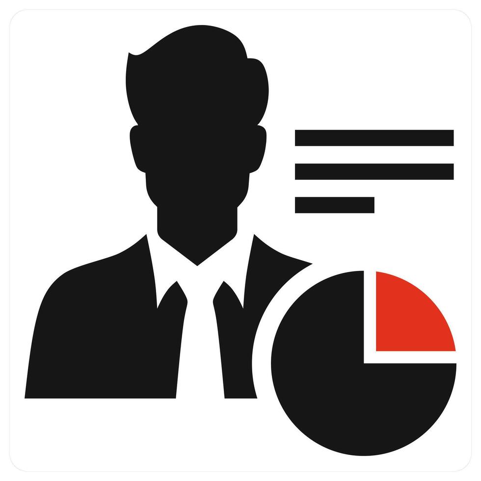 Employee Data icon concept in red color vector
