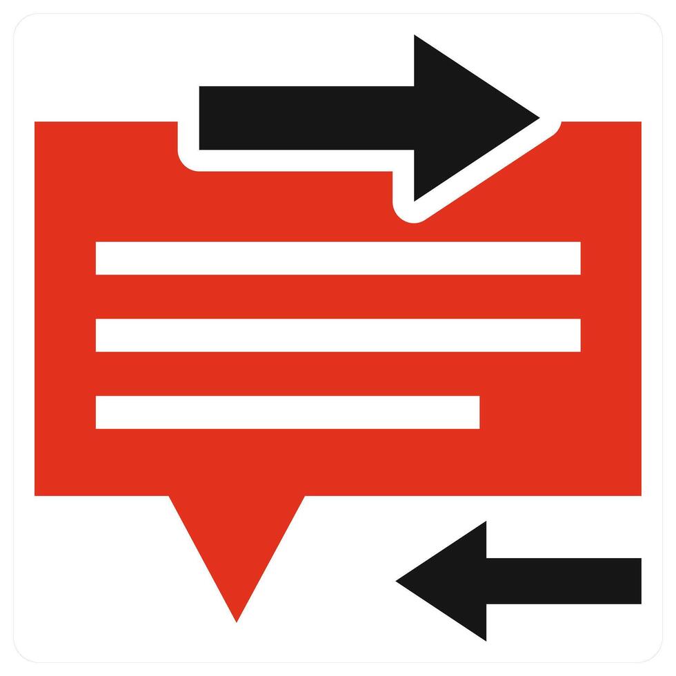 Feedback icon concept in red color vector