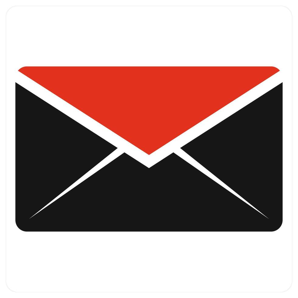 Envelope icon concept in red color vector