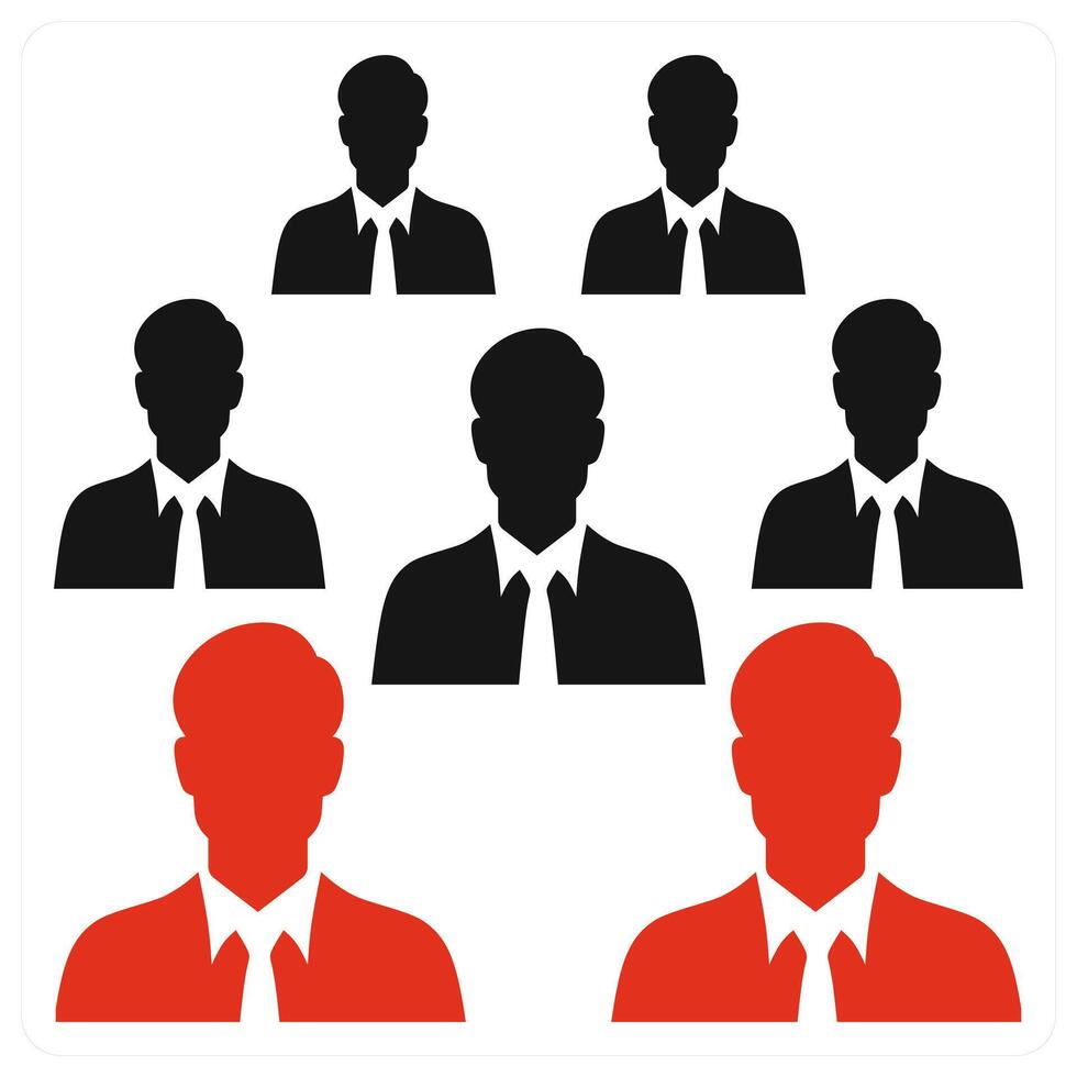 Group icon concept in red color vector