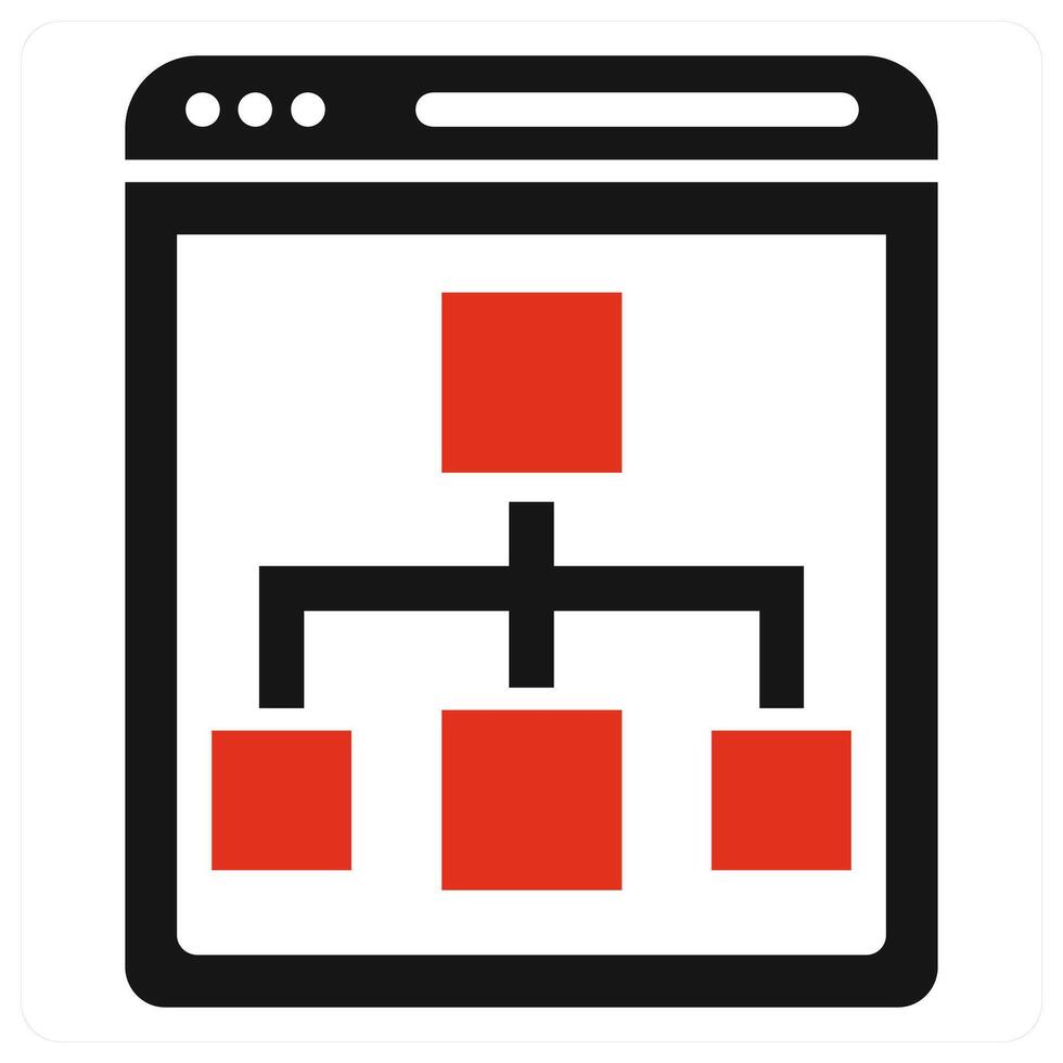 Hierarchy concept in red color vector