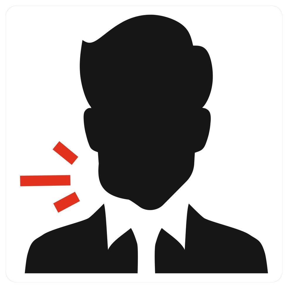Gum Swelling icon concept in red color vector