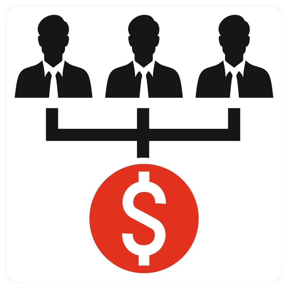 Investors icon concept in red color vector