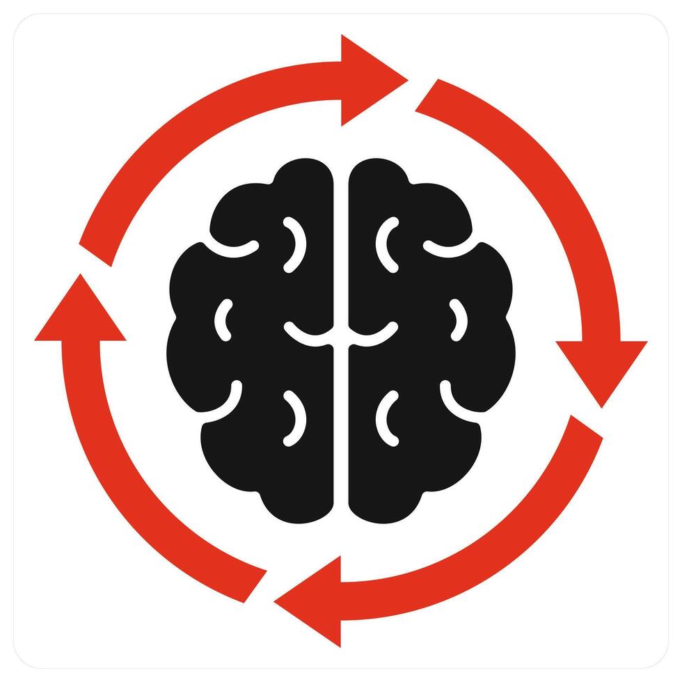 Inspring Change icon concept in red color vector