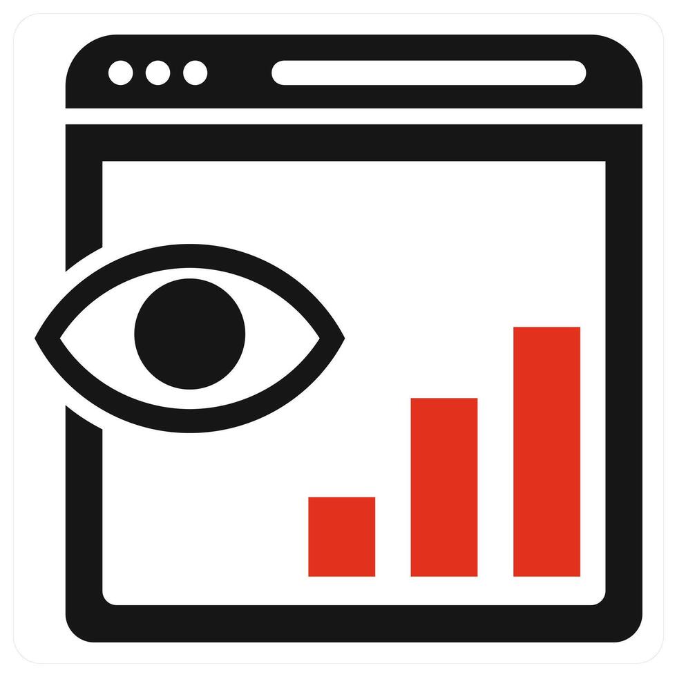 Impression Report concept in red color vector
