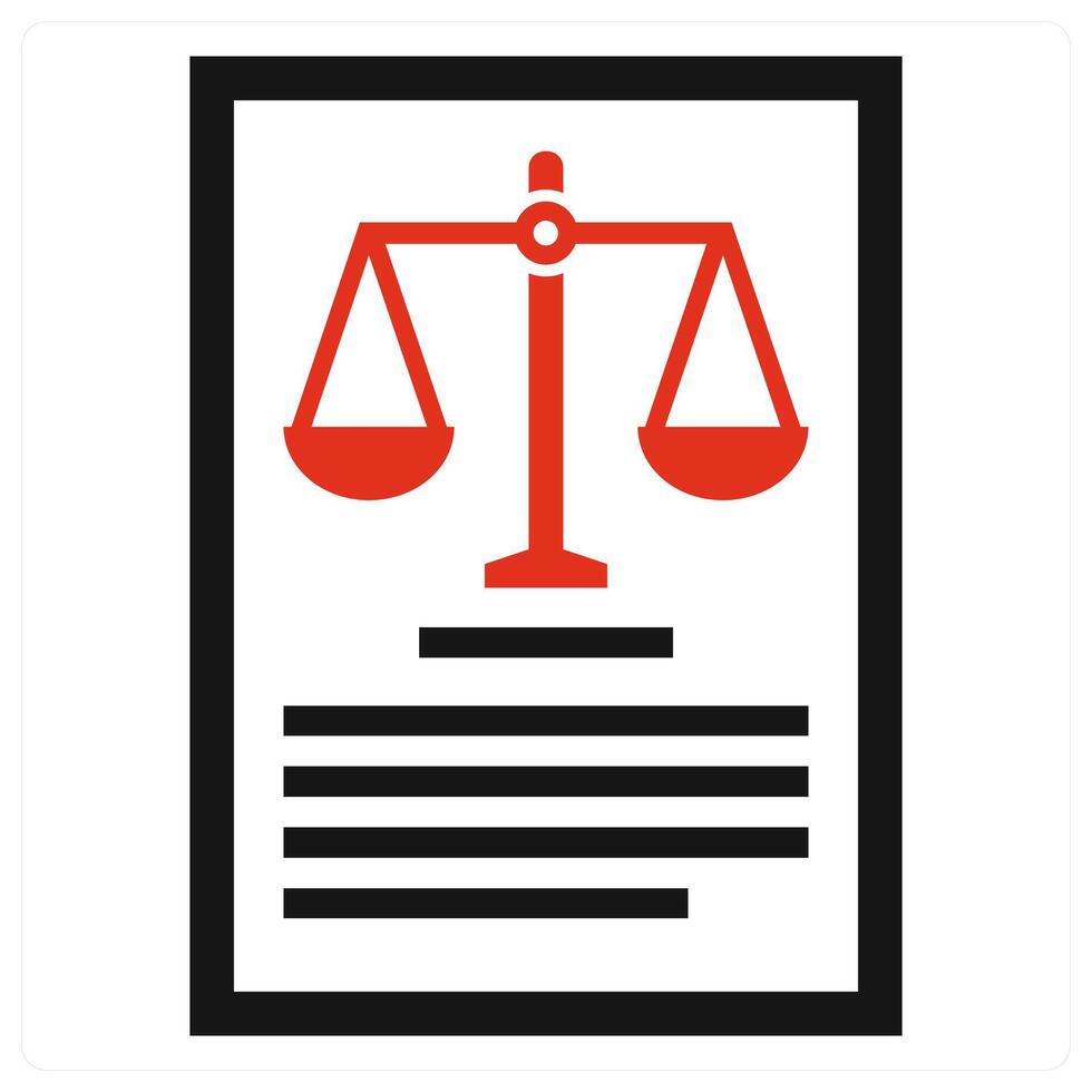 Legal Reference icon concept in red color vector