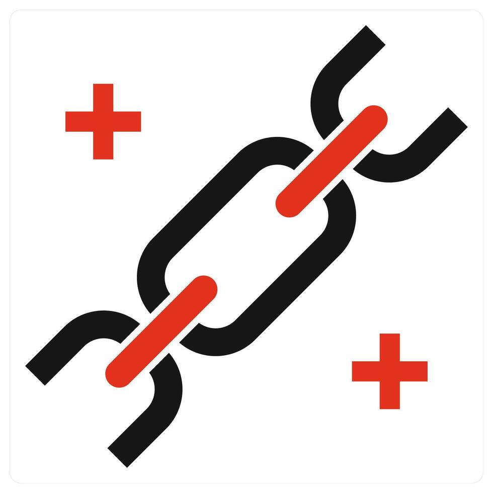Link Building icon concept in red color vector
